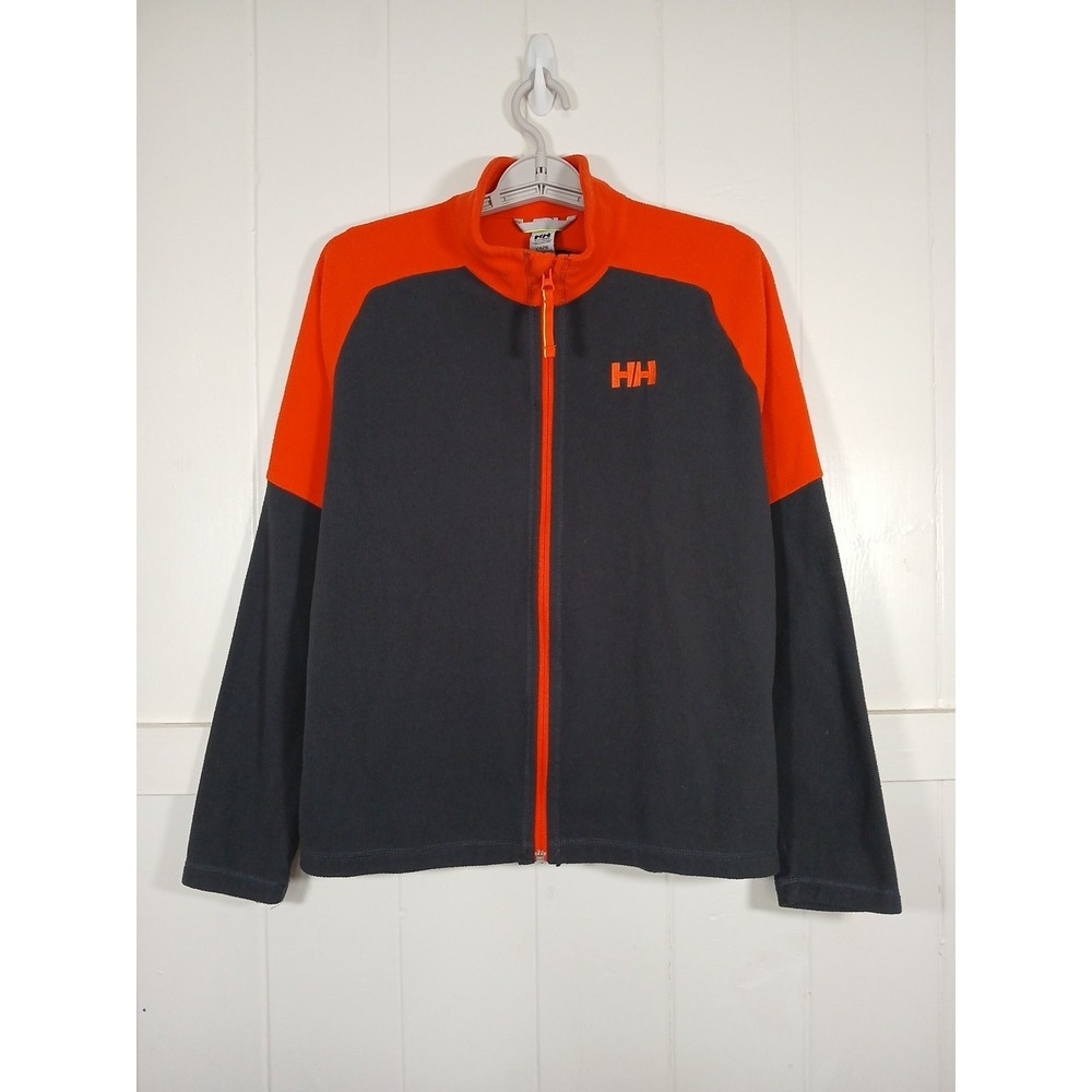 Helly Hansen Polartec Daybreaker 2.0 Fleece Jacket Youth Boys 16 Gray Orange LS - Picture 3 of 15